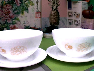 牡丹花開碗盤組//