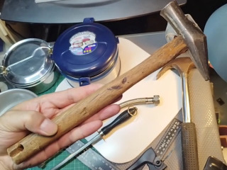 木柄石工錘