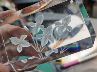 水晶花卉擺飾