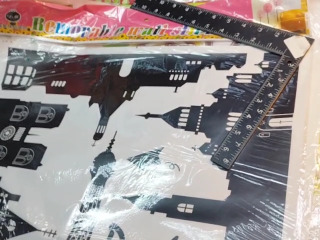 黑色建築壁貼