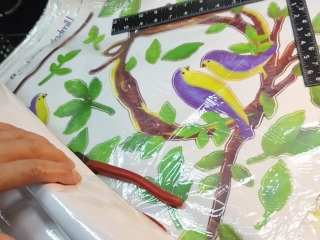 鳥語花香牆貼