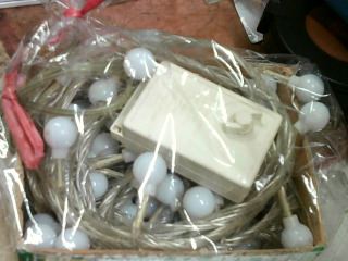 聖誕掛燈/8段/藍白光