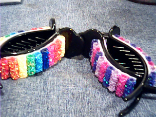 彩虹亮片長抓夾