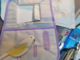 鳥圖樣布開關貼