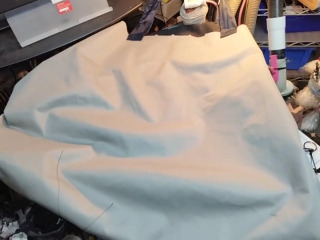 大型灰色帆布袋