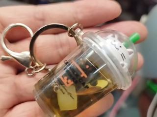奶茶貓吊飾