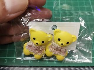 小熊樹脂耳