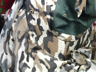 迷彩釣魚帽/有後網