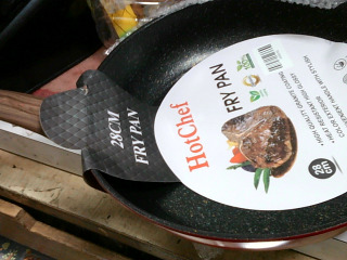 木紋柄平底鍋/28cm/電磁爐可用