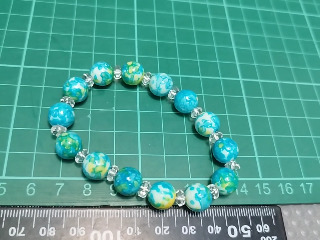 藍白紋手珠