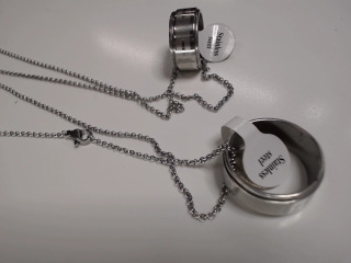 不鏽鋼項鍊戒指套裝