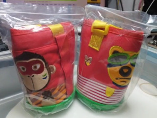 卡通圓筒收納袋