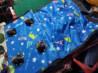 藍色星星印花