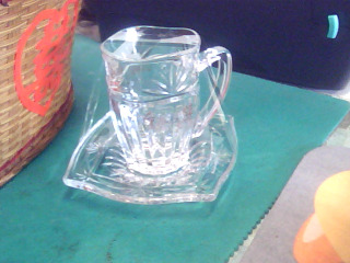 玻璃咖啡杯盤組