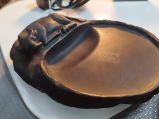臥牛石雕硯台