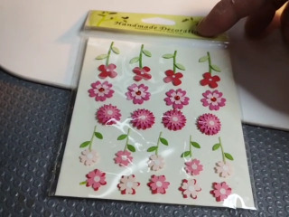 立體花卉貼紙