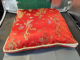中式紅坐墊