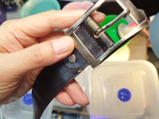 黑色針扣皮帶