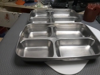 四格不鏽鋼餐盤