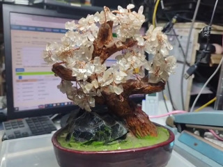 水晶招財樹盆景