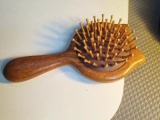 全木質圓頭按摩梳