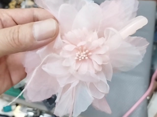 粉色花朵夾