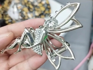 水鑽綠蝶夾