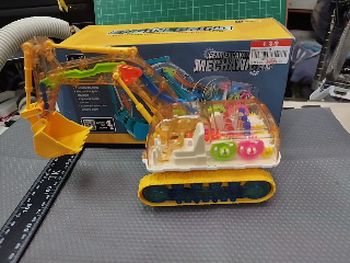 透明發條挖土機