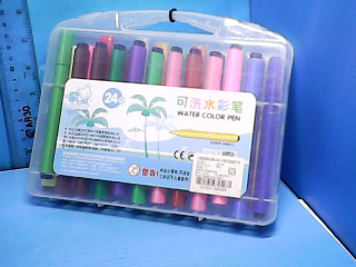 可洗水彩筆24色
