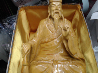 黃大仙木雕擺飾