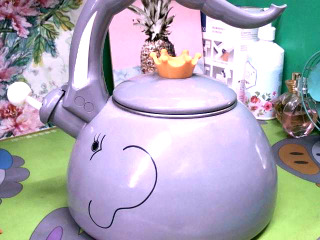 2.3L大象造型琺瑯水壺