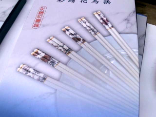 彩繪花鳥筷