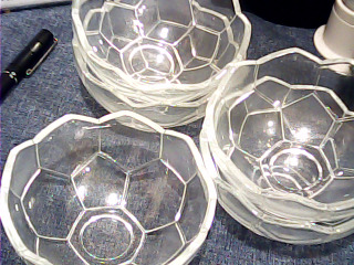 足球水晶小沙拉碗