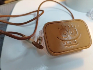 大眼手機皮革掛繩