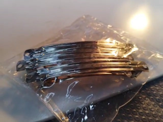 銀色長形髮夾組