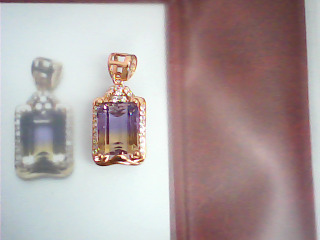 天然純銀紫黃晶墜-含證書
