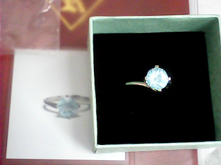 天然純銀托帕石戒指-含證書