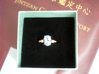 天然純海藍寶銀戒指-含證書