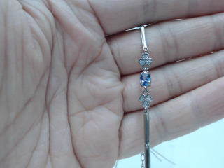 天然丹泉石純銀手鍊