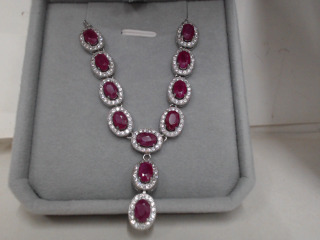 天然紅寶項鍊8.01CT