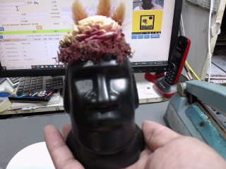 摩艾石像造型花器