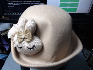 羊毛混紡圓頂帽