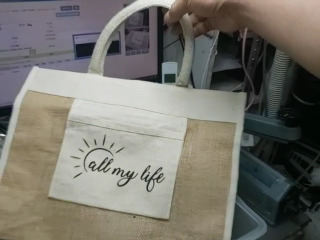 文青風黃麻帆布袋