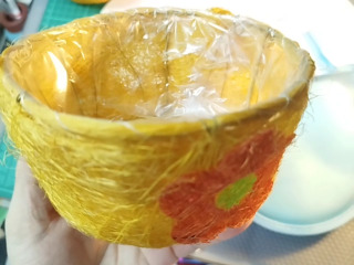 黃色麻編籃