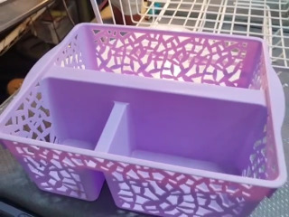 紫色三格收納籃