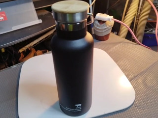 黑磨砂木紋水瓶