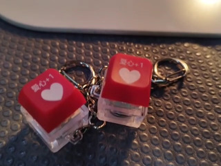 愛心鍵帽吊飾