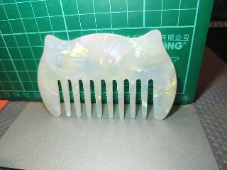 貓耳珍珠色梳