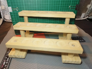 木製三層展示階梯