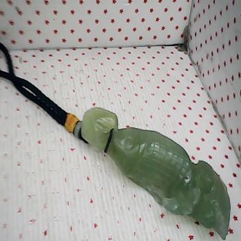 透光年年有餘玉掛飾
